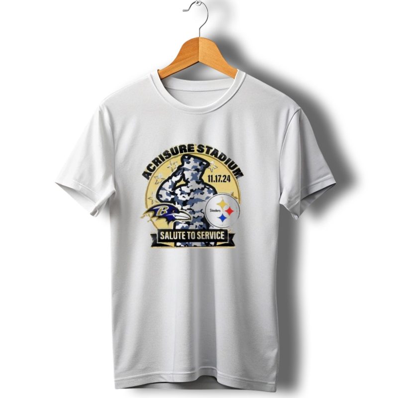 Acrisure Stadium Salute To Service Pittsburgh Steelers Vs Baltimore Ravens Gameday T Shirt 1 T Shirt 1