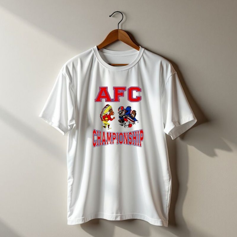 Afc Championship 2025 Kansas City Chiefs Buffalo Bills Mascots T Shirt T Shirt 1 1