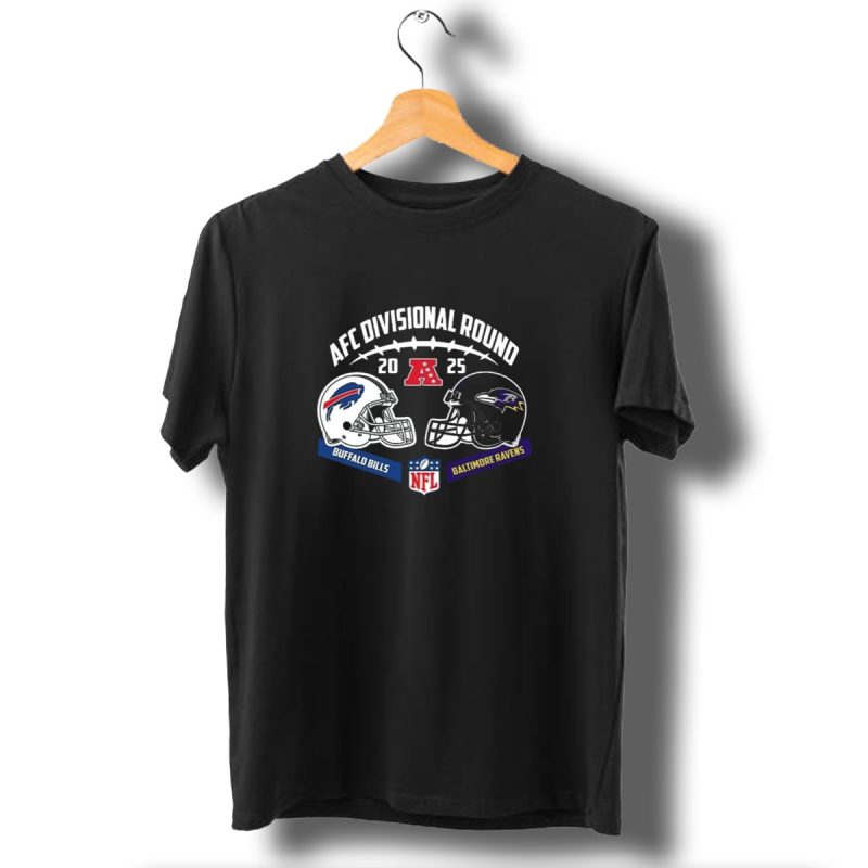 Afc Divisional Round 2025 Buffalo Bills Vs Baltimore Ravens Nfl Playoffs Showdown T Shirt 1 T Shirt 1