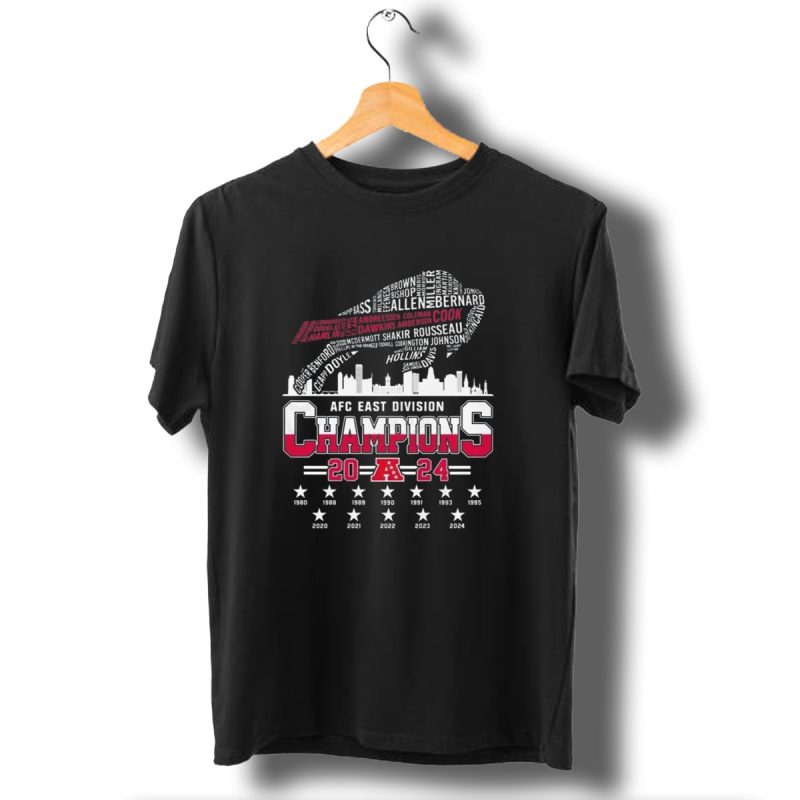 Afc East Division Champions 2024 Buffalo Bills Team Members Skyline T Shirt 1 T Shirt 1