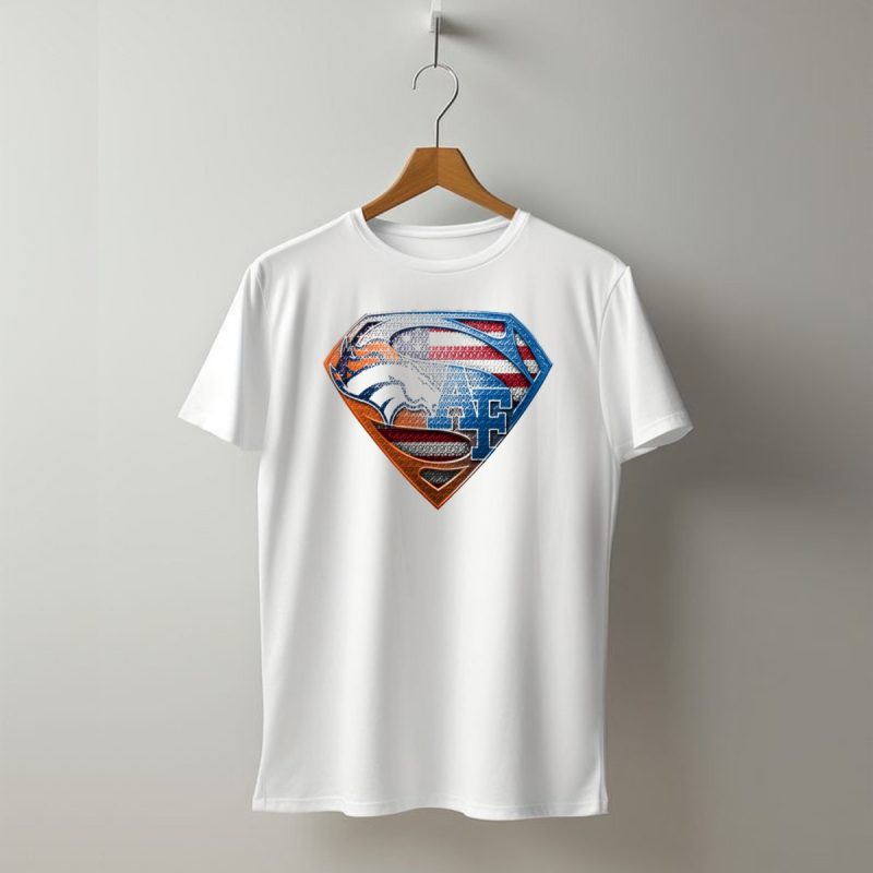 Air Force Falcons Denver Broncos American Flag Shield T Shirt 1 T Shirt 1
