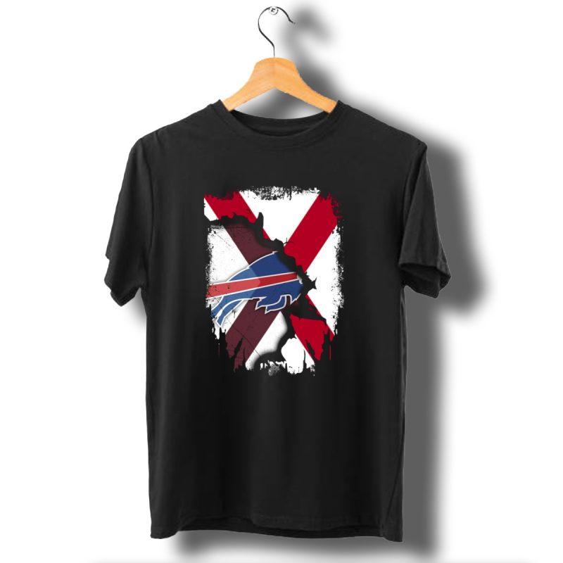 Alabama Buffalo Bills Crossover Flag T Shirt 1 T Shirt 1