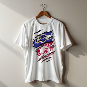 Alabama Crimson Tide Baltimore Ravens Torn T-Shirt