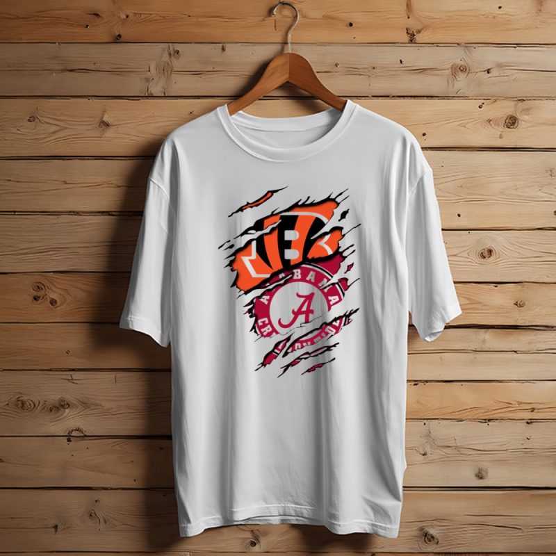 Alabama Crimson Tide Cincinnati Bengals Rip Claw T Shirt 1 T Shirt 1