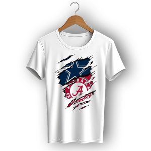 Alabama Crimson Tide Dallas Cowboys Fan Crossover T-Shirt