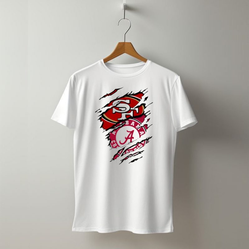 Alabama Crimson Tide San Francisco 49Ers Fusion T Shirt T Shirt 1