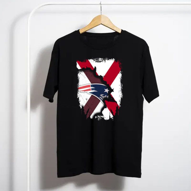 Alabama State Flag X Symbol With Patriots Logo Fusion T Shirt T Shirt 1