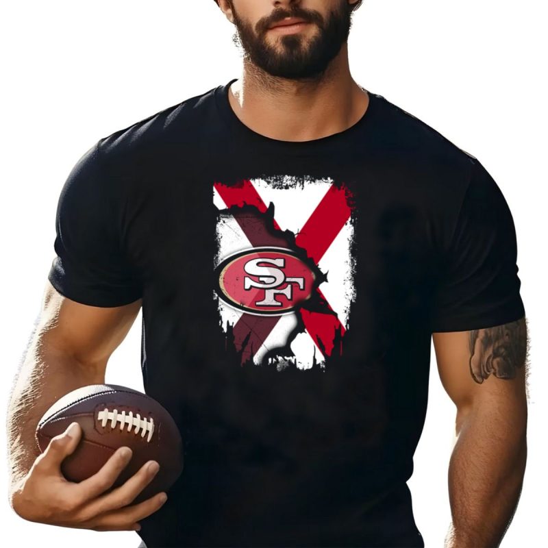 Alabama State Pride Meets 49Ers Football Passion T Shirt T Shirt 1