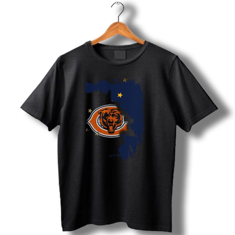 Alaska Map With Chicago Bears Logo And Stars T Shirt 1 T Shirt 1