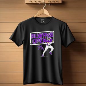 Always Open Justin Jefferson Minnesota Vikings 18 Signature T Shirt