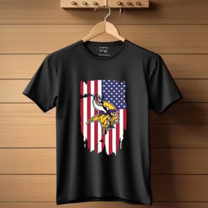 American Flag Minnesota Vikings T-Shirt 4Th Of July T-Shirt