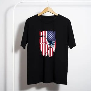 American Flag New England Patriots T-Shirt 4Th Of July T-Shirt