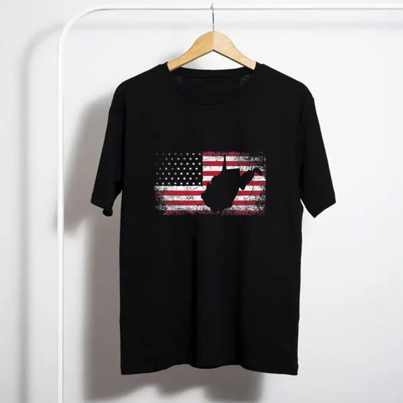 American Flag West Virginia Silhouette 4Th Of July Usa Patriots T Shirt T Shirt 1