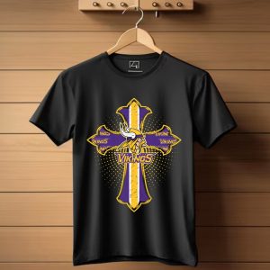 American Football Violet Crusader Cross Minnesota Vikings T-Shirt