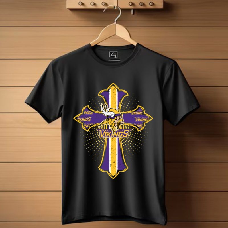 American Football Violet Crusader Cross Minnesota Vikings Shirt T Shirt 1