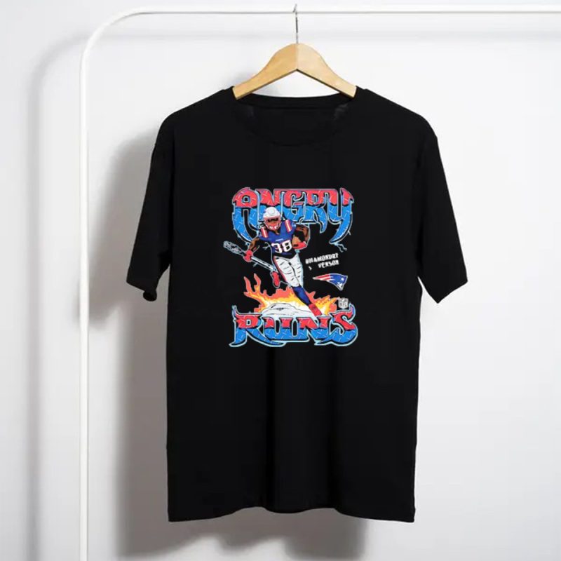 Angry Runs Rhamondre Stevenson New England Patriots Nfl T Shirt T Shirt 1