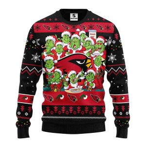 Arizona Cardinals 12 Grinch Xmas Day Ugly Sweater