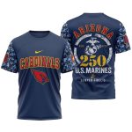 Arizona Cardinals 250th Anniversary Of The United States Marine Corps AOP T Shirt