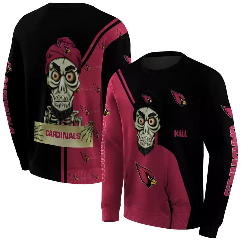 Arizona Cardinals Achmed Skull Red Aop Sweatshirt 1