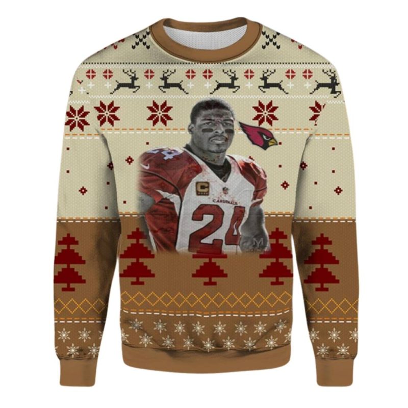 Arizona Cardinals Adrian Wilson 24 Ugly Sweater 1