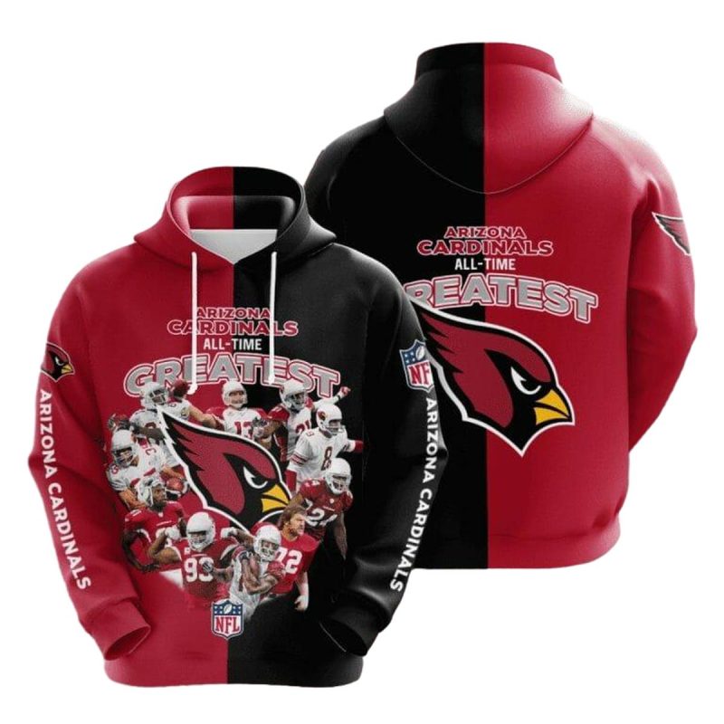 Arizona Cardinals All Time Greatest Aop Hoodie 1