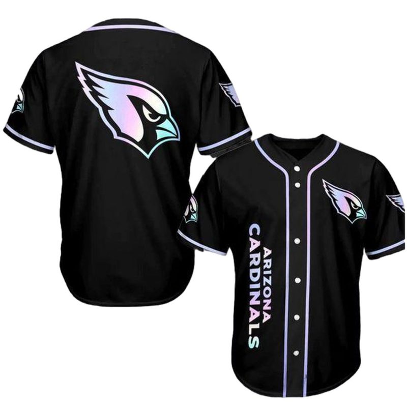 Arizona Cardinals American Football Champion Black Baseball Jersey 1