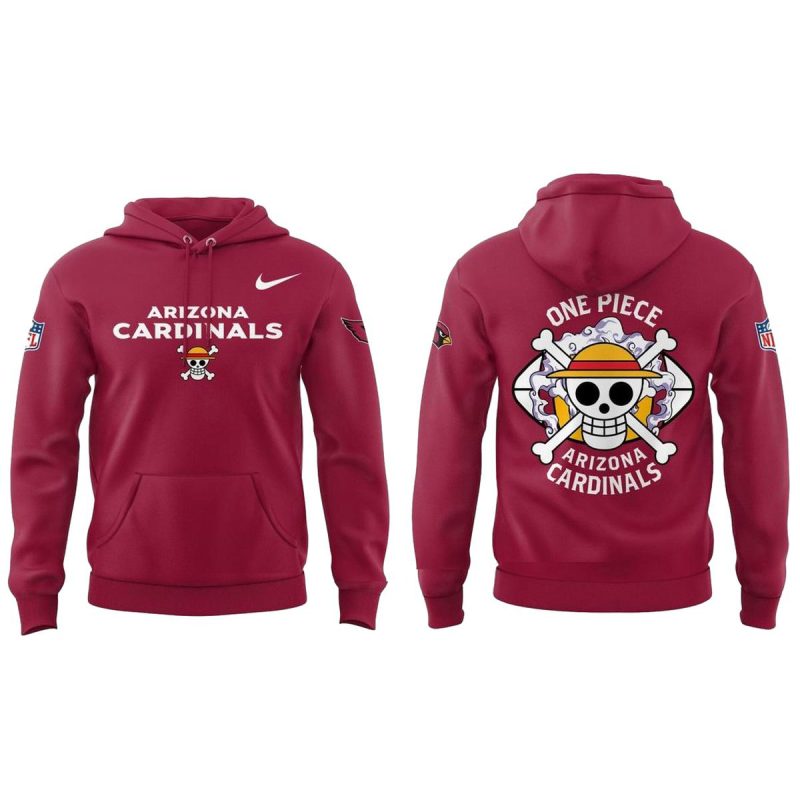 Arizona Cardinals And One Piece Aop Hoodie 1