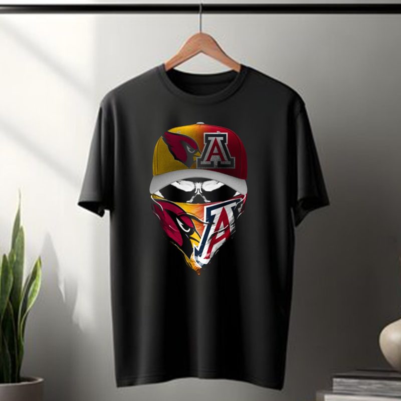 Arizona Cardinals And University Of Arizona Wildcats Fan Mask Skum 031 T Shirt 1 T Shirt 1
