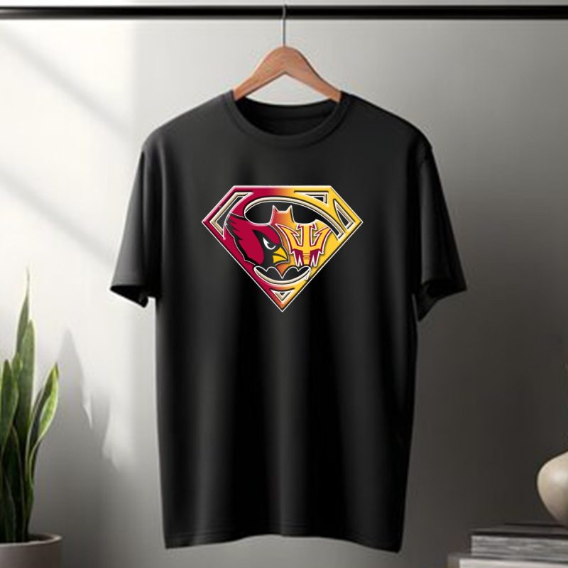 Arizona Cardinals Asu Sun Devils Superman Logo Fusion Bat 030 T Shirt 1 T Shirt 1