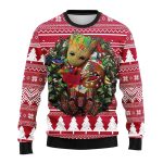 Arizona Cardinals Baby Groot Hug Christmas Ugly Sweater