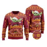 Arizona Cardinals Baby Yoda Cheer Santa Claus Ugly Sweater