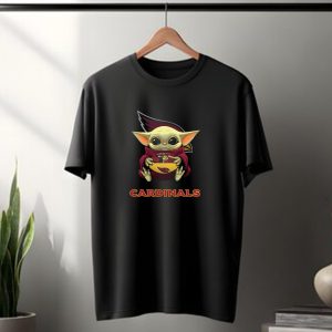 Arizona Cardinals Baby Yoda Holding Football T-Shirt