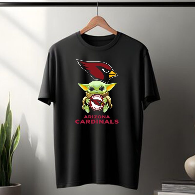 Arizona Cardinals Baby Yoda Hugging Team T Shirt 1 T Shirt 1