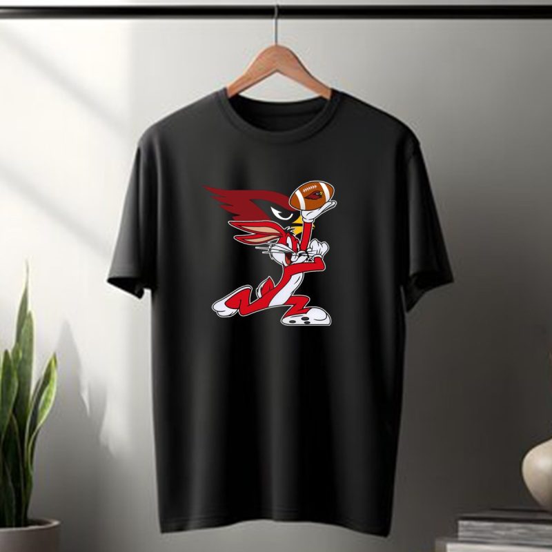 Arizona Cardinals Bugs Bunny Holding Football T Shirt 1 T Shirt 1
