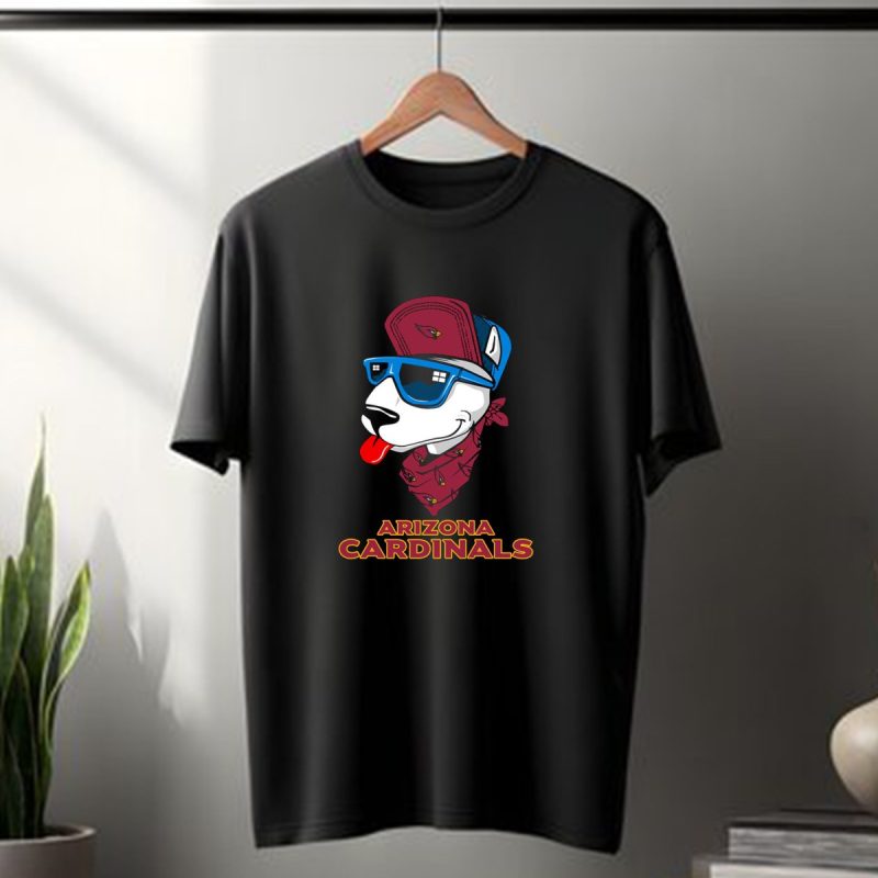 Arizona Cardinals Bull Terrier Wearing Sunglasses And Bandana T Shirt 1 T Shirt 1