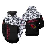Arizona Cardinals Camo Black Veteran Team AOP Hoodie