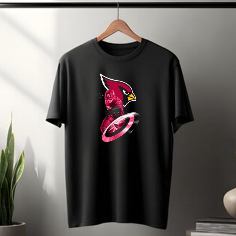 Arizona Cardinals Captain America Avengers Shield T Shirt 1 T Shirt 1