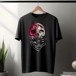 Arizona Cardinals Chicago Blackhawks Skull Bandana T-Shirt