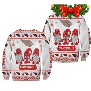 Arizona Cardinals Christmas Gnomes Ugly Sweater