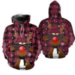 Arizona Cardinals Christmas Reindeer Sunglasses AOP Hoodie