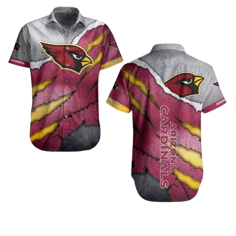 Arizona Cardinals Claw Scratch Hawaiian Shirt 1