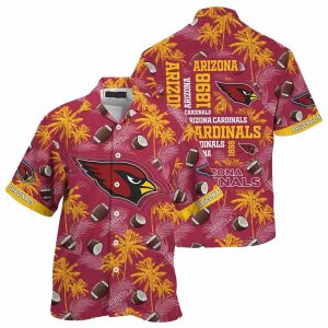 Arizona Cardinals Coconut Red Yellow Hawaiian Shirt