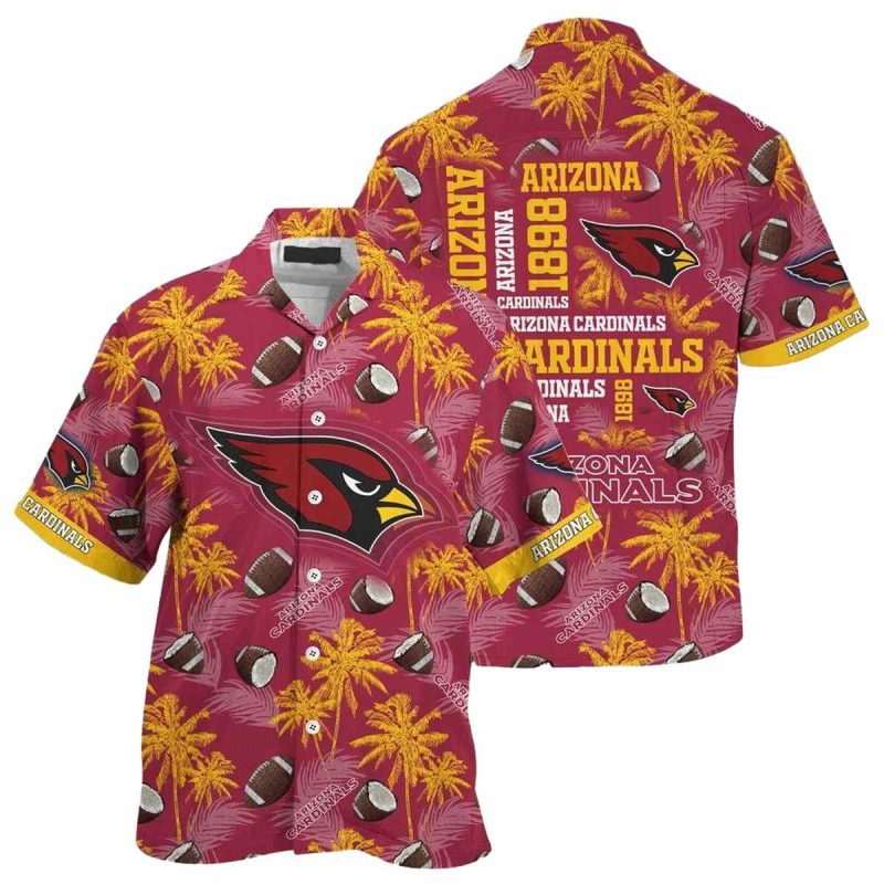 Arizona Cardinals Coconut Red Yellow Hawaiian Shirt 1