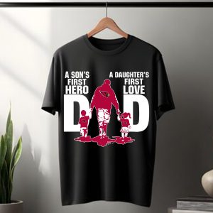Arizona Cardinals Dad son's first hero daughter's first love T Shirt