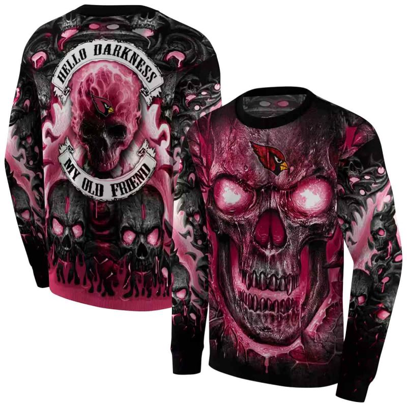 Arizona Cardinals Demonic Skull Red Black Aop Sweatshirt 1