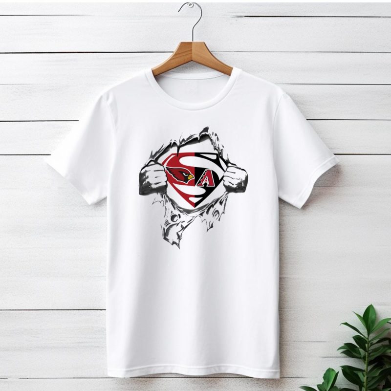 Arizona Cardinals Diamondbacks Superman Logo Mashup T Shirt 1 T Shirt 1