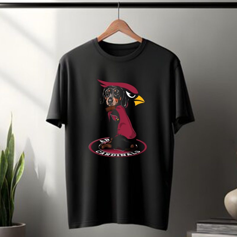 Arizona Cardinals Dog Wearing Team Logo Football Mascot T Shirt 1 T Shirt 1
