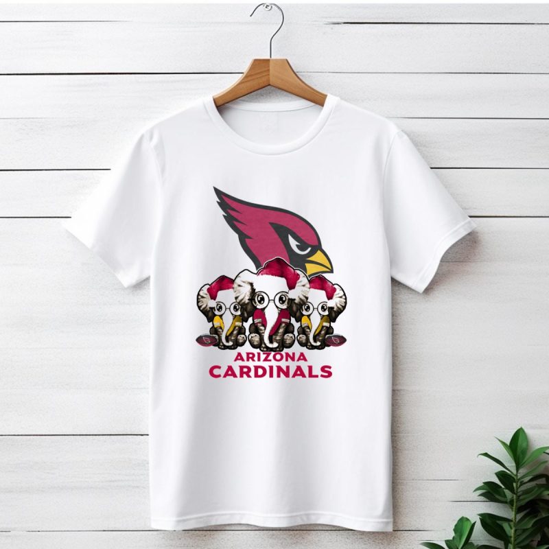 Arizona Cardinals Elephants Xmas T Shirt 1 T Shirt 1
