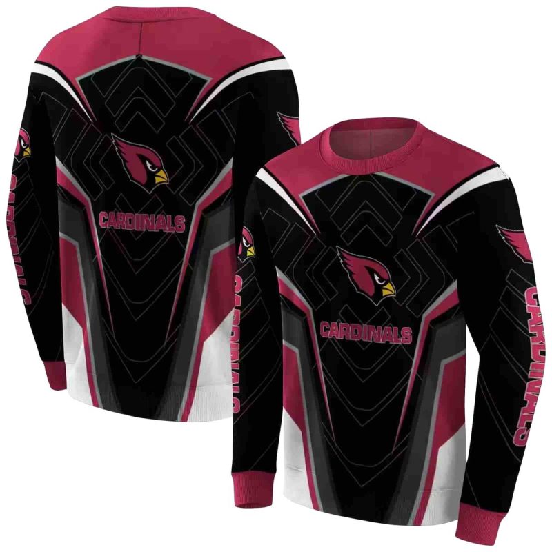 Arizona Cardinals Futuristic Pattern Red Black Aop Sweatshirt 1
