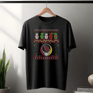 Arizona Cardinals Grateful Dead Christmas Bear T-Shirt